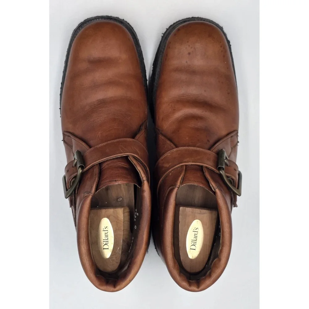 Allen Edmonds Rainier Monk Strap‎ Boots Mens 9C Mahogany Leather 9986 USA Made